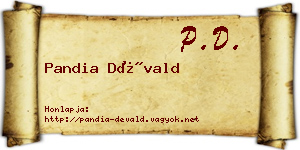 Pandia Dévald névjegykártya